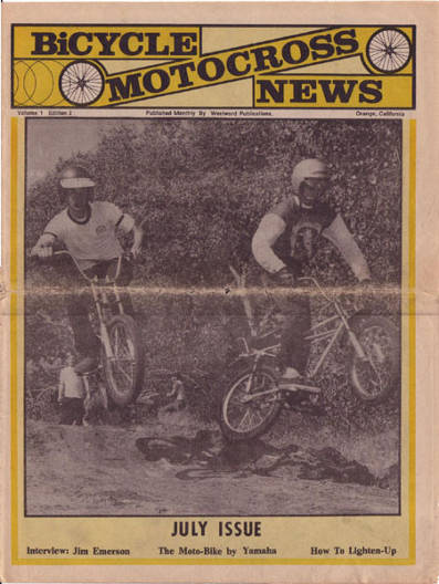 bicycle motocross news july 1974