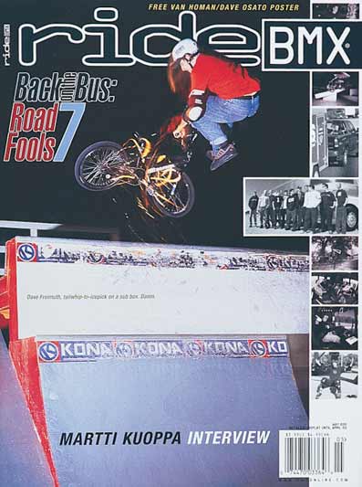 ISSUE 7 NOS ORIGINAL BMX RIDE JULY 2001 MAGAZINE VOLUME 10 62 NO 